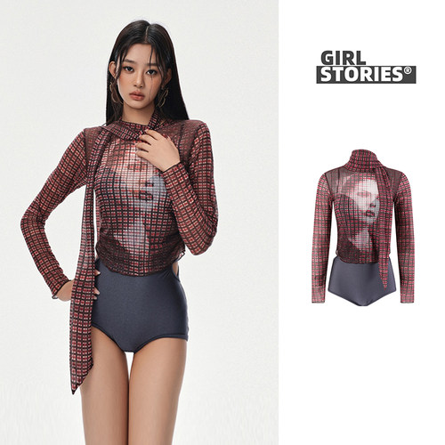 GirlStories美漫长袖连体泳衣