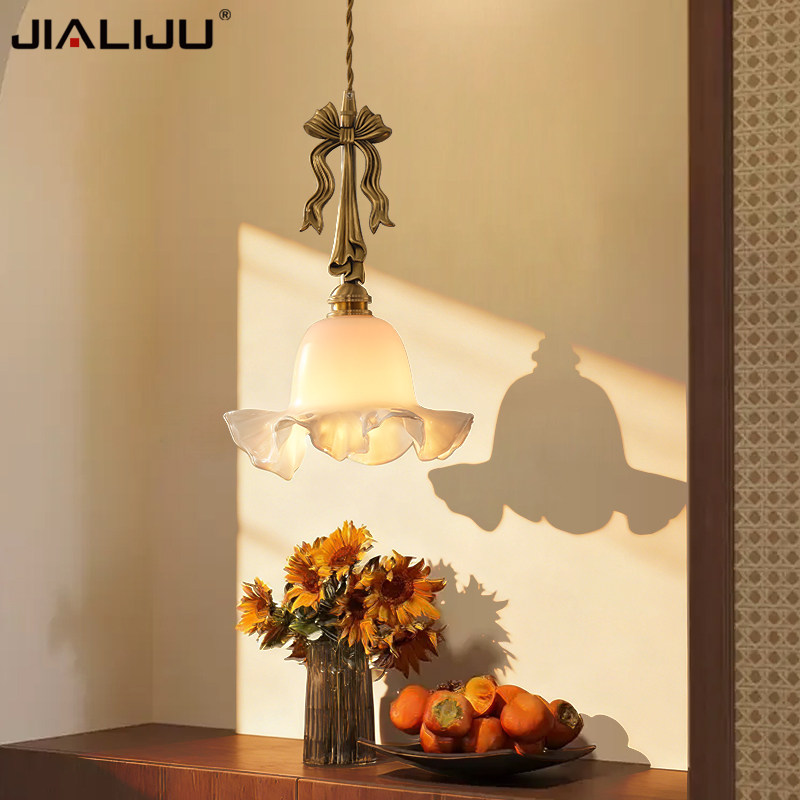 全铜法式中古风床头小吊灯氛围吧台铃兰花朵创意复古餐厅吊灯玄关,家装灯饰光源,床头/玄关/吧台/过道吊灯,淘宝优惠券,粉丝福利购,淘宝优惠卷