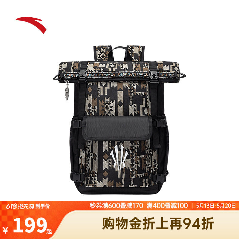 安踏欧文双肩包旅行通勤背包大容量书包设计感潮电脑包192541153