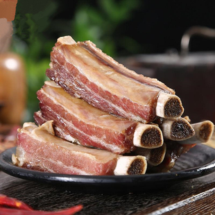 青城山老腊肉腊排骨烟熏腊肉风干咸排骨四川农家粮食猪腊味猪中排