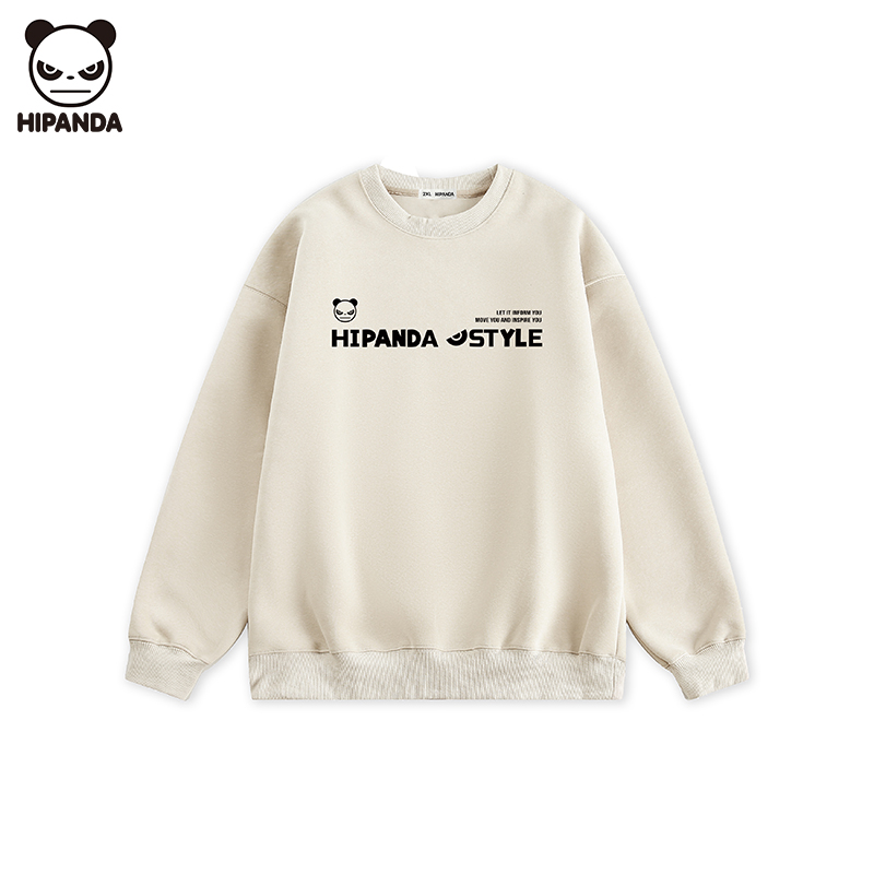 Hi Panda美式休闲套头卫衣男生秋冬新款潮牌高街宽松圆领百搭上衣