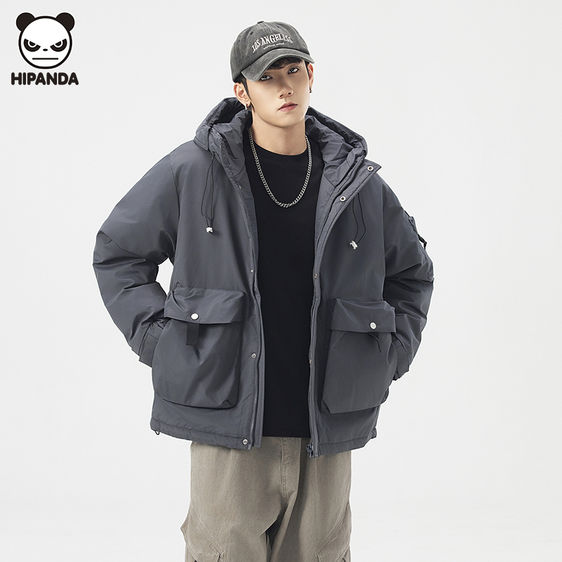 Hi Panda冬季新款美式工装羽绒服男士潮流新款机能风宽松休闲外套