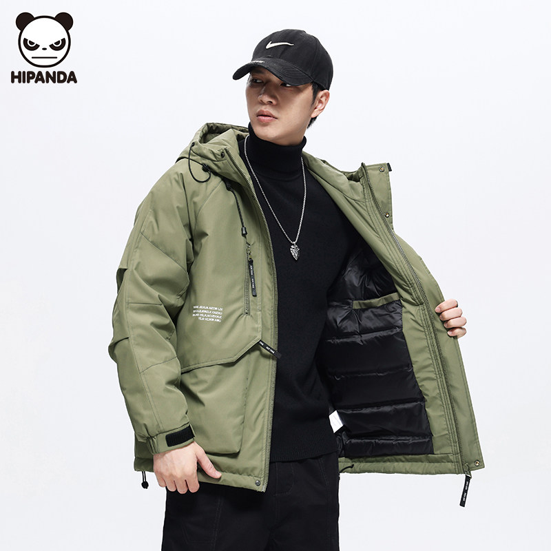 Hi Panda美式工装羽绒服男冬季新款鸭绒宽松潮流连帽加厚保暖外套,男装,羽绒服,淘宝优惠券,粉丝福利购,淘宝优惠卷