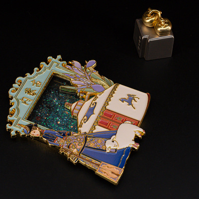 内蒙古城市冰箱贴金属工艺品蒙古包文创旅游纪念品流沙创意磁性