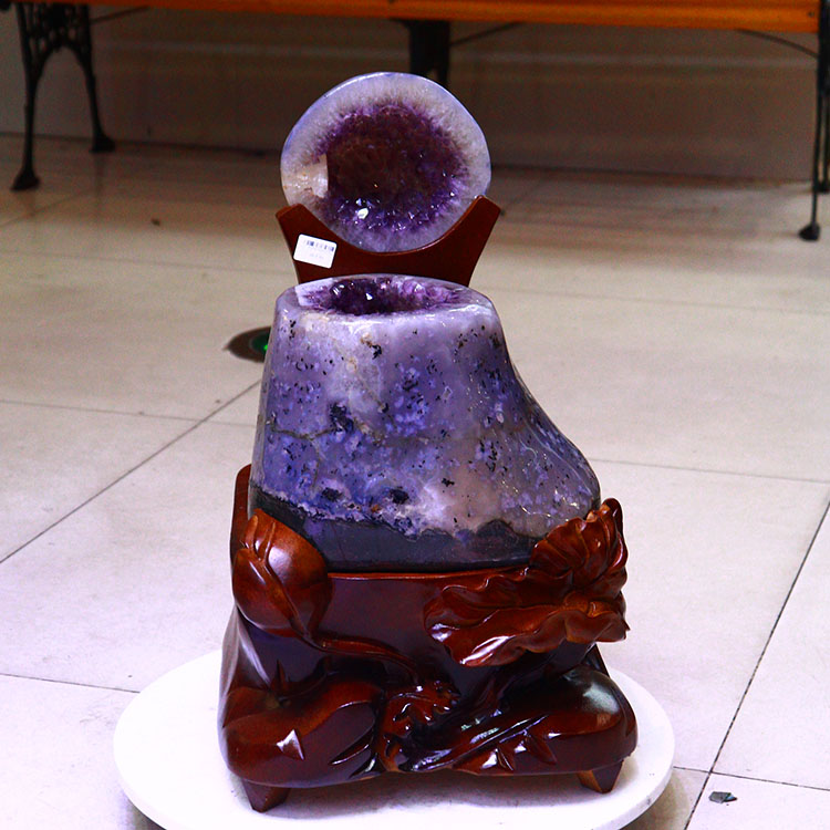 乌拉圭天然紫晶洞聚宝盆原石送礼玛瑙摆件062