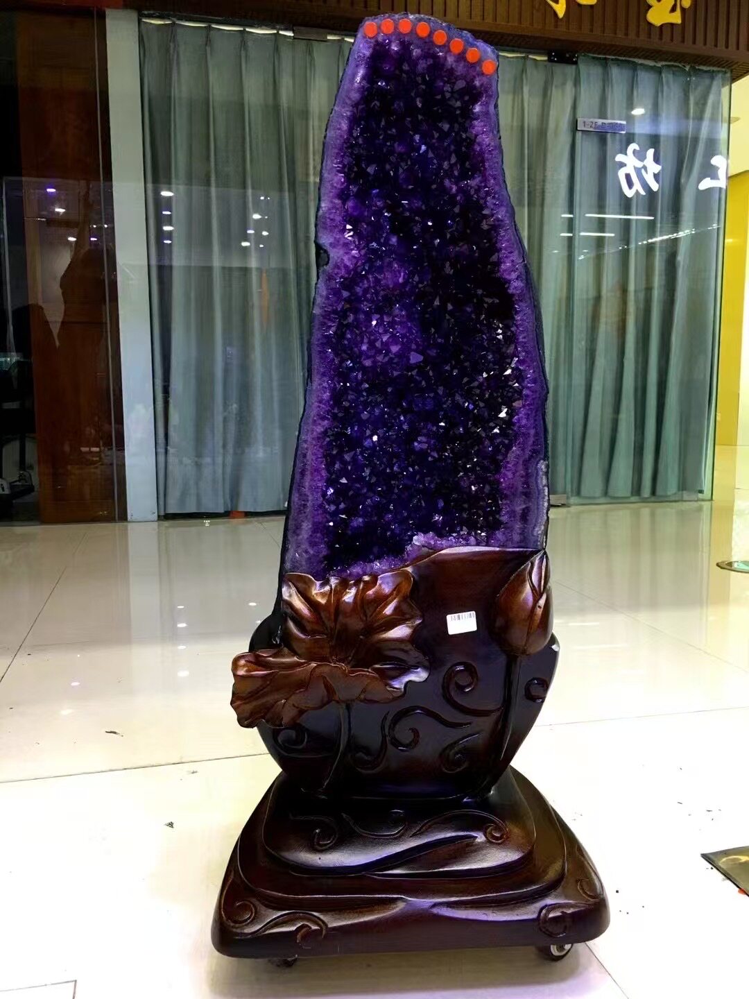 天然紫水晶洞摆件巴西乌拉圭钱袋子恐龙蛋原石摆件办公室家居开业