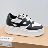 ASH女鞋 女AQ140L40065 休闲板鞋 厚底小个子增高小白鞋 拼色熊猫鞋