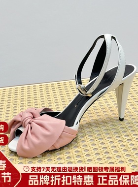 STELLA LUNA 露娜女鞋 夏季蝴蝶结一字带高跟时尚女凉鞋SLP119195