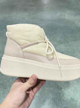 ASH艾熙秋冬松糕底羽绒靴圆头套筒保暖增高厚底雪地靴AL340F40047