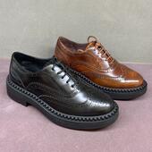 2024秋季 新款 布洛克乐福鞋 ASH女鞋 女英伦复古粗跟单鞋 AO333L12039