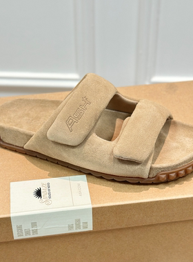 ASH女鞋露趾平底简约舒适轻便一字带真皮百搭拖鞋凉鞋AP141K40062
