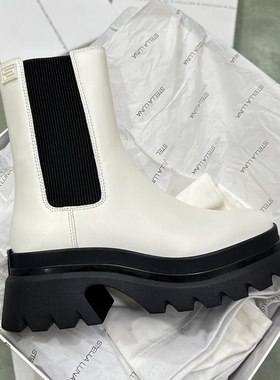 SL露娜女鞋圆头增高厚底瘦瘦靴弹力靴套筒烟筒靴切尔西靴SL321100