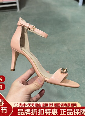 Luxury Rebel春夏细跟露趾一字式扣带优雅时尚凉鞋女LH251L01023