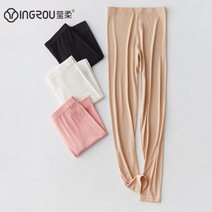 女单件中腰薄款 暖腿裤 保暖裤 打底裤 秋冬修身 莹柔7002莫代尔秋裤
