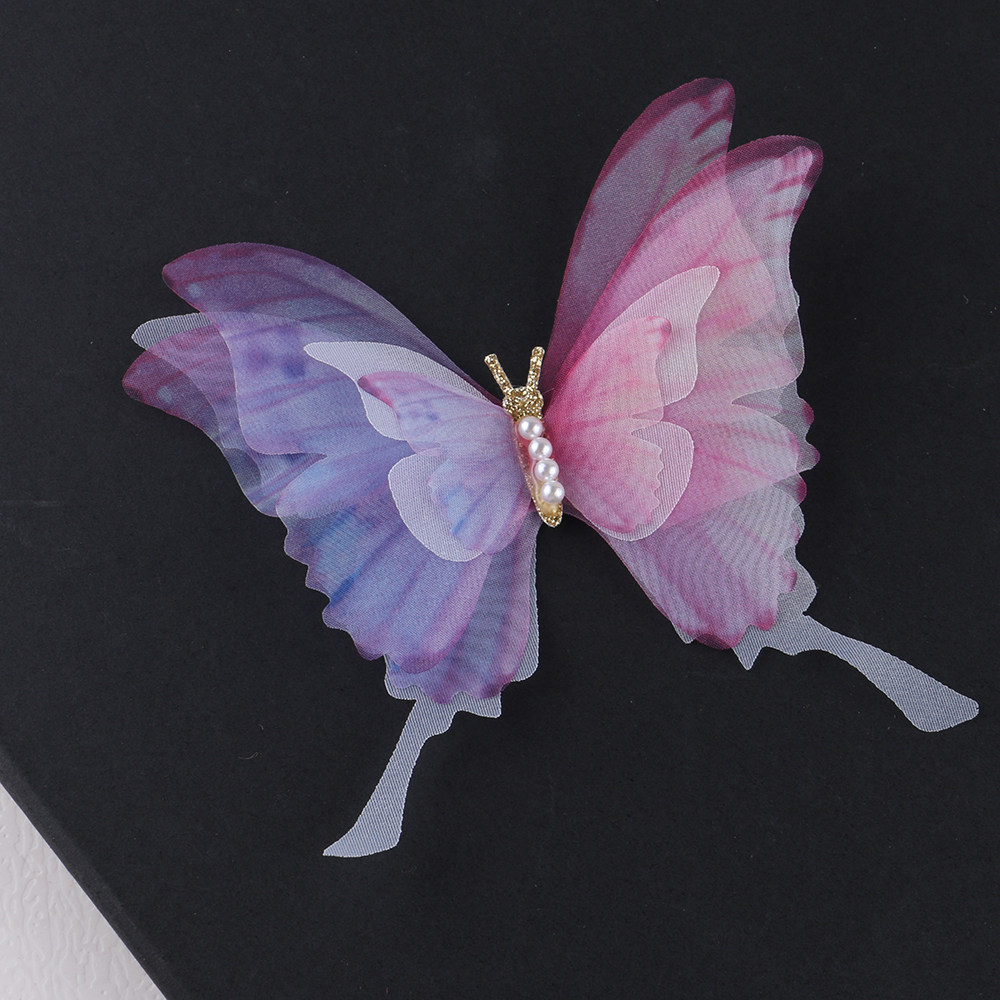 琪越新款古风汉服11厘米蝴蝶发夹女侧边夹子头饰儿童蝴蝶配饰发饰