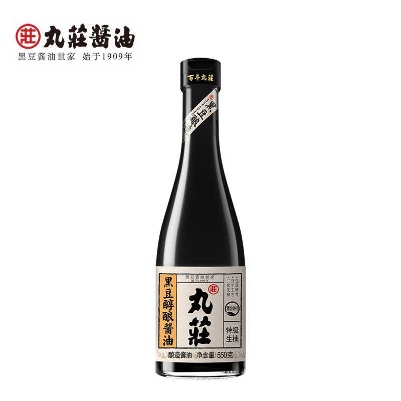 丸庄精选黑豆醇酿酱油550g纯酿家用酱油调味料