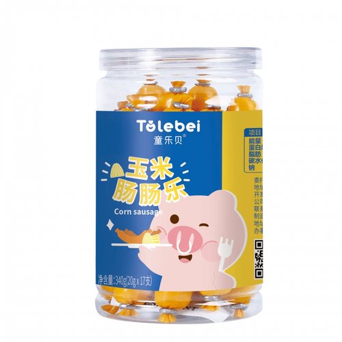 童乐贝玉米肠肠乐鱼肠儿童宝宝吃的小零食雪鱼肠深海肉肠宝宝340g