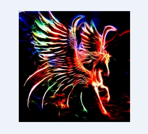 飞马 红色翅膀火焰马钻石画魔方圆钻满钻非成品定制