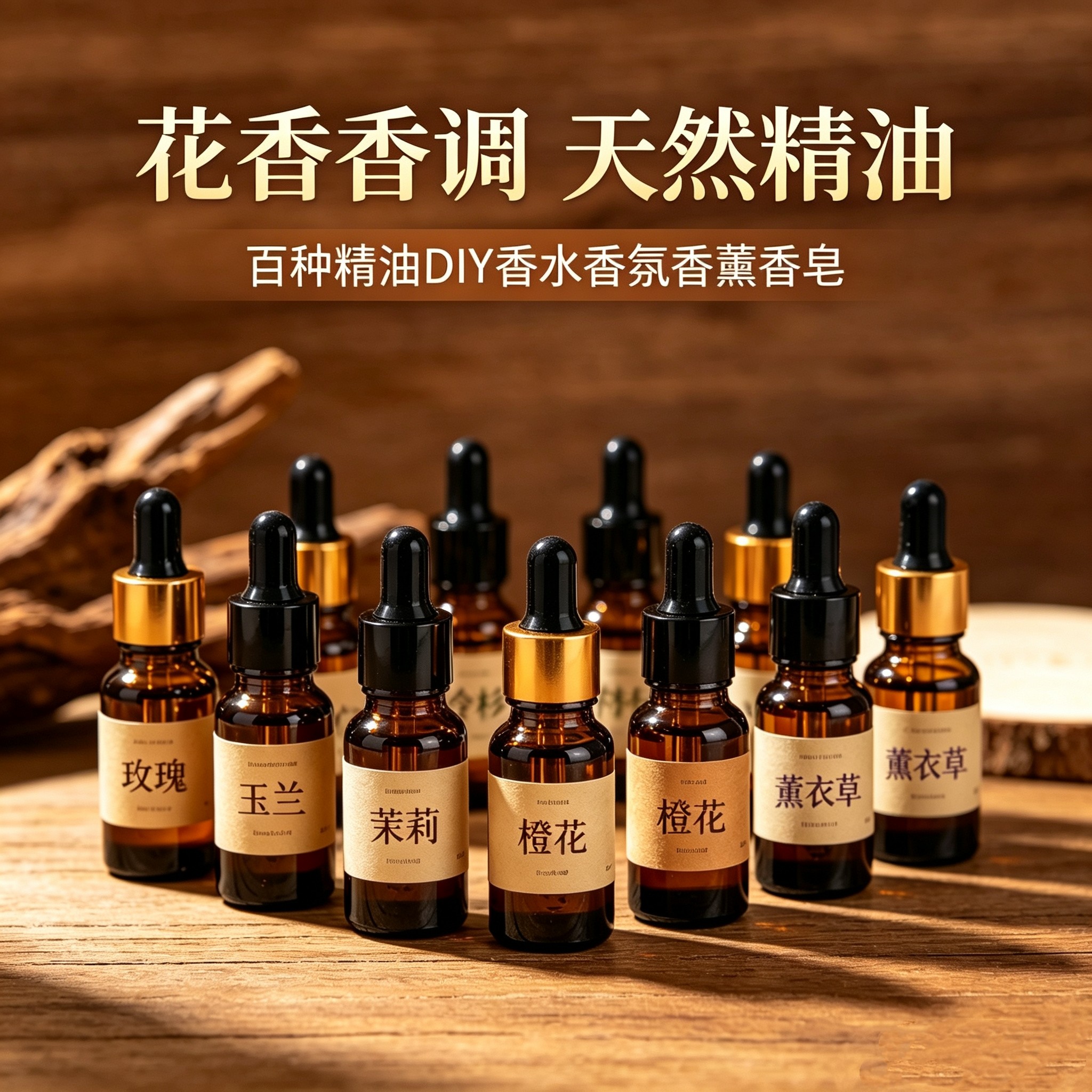 花香调精油diy香水香熏纯天然原料高浓度植物香水调香室蜡烛5ml