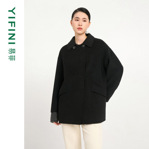 易菲气质时尚双面呢外套