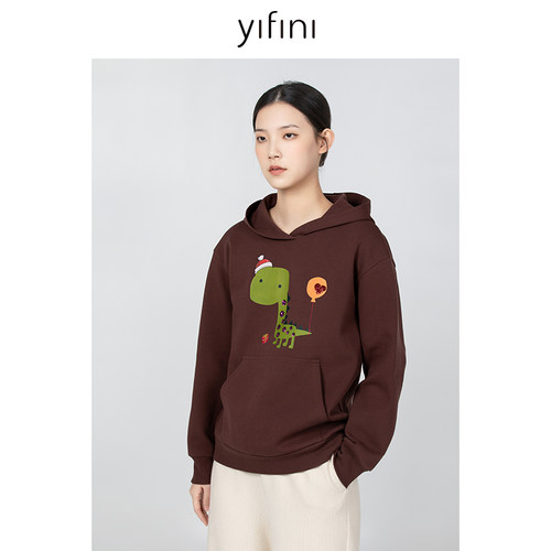 易菲圣诞Q萌小宠百搭连帽卫衣