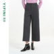女2025冬新款 易菲气质显瘦显高保暖阔腿九分裤 专柜同款 Yifini