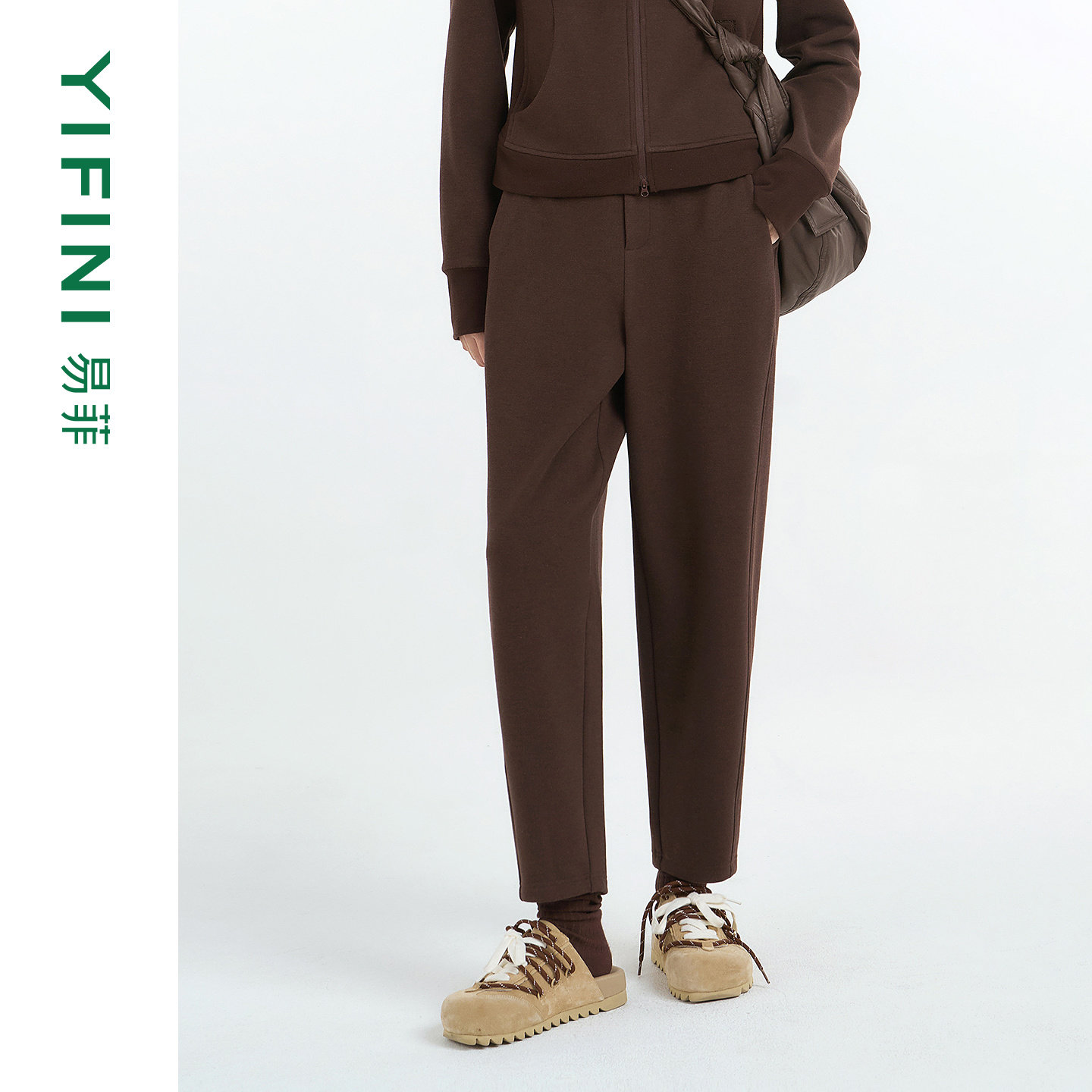 [专柜同款]Yifini/易菲松紧腰时尚慢跑裤女九分裤小脚裤25冬新款,女装/女士精品,休闲裤,淘宝优惠券,粉丝福利购,淘宝优惠卷