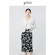铅笔裙女春秋新款 Yifini 易菲简约通勤印花中长款 百搭半身裙