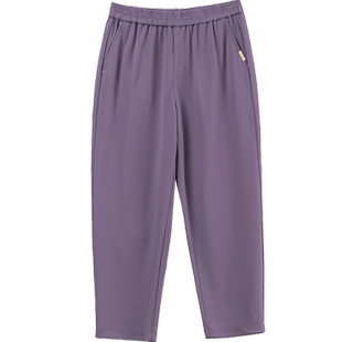 [专柜同款]Yifini/易菲松紧腰针织透气慢跑八分裤女士运动休闲裤