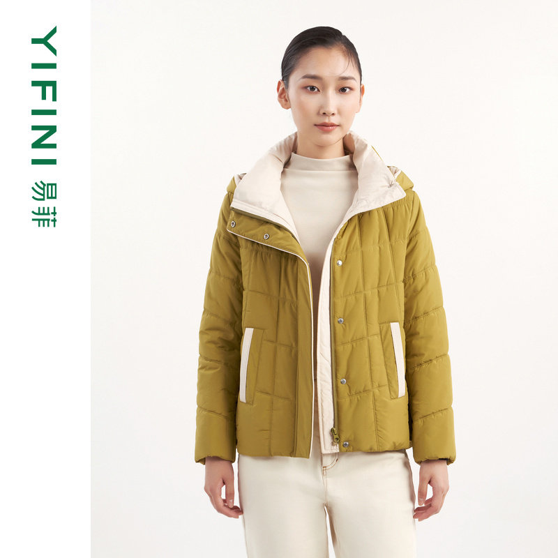 [商场同款]Yifini/易菲加厚保暖连帽宽松棉服外套女百搭上衣冬新,女装/女士精品,棉衣/棉服,淘宝优惠券,粉丝福利购,淘宝优惠卷