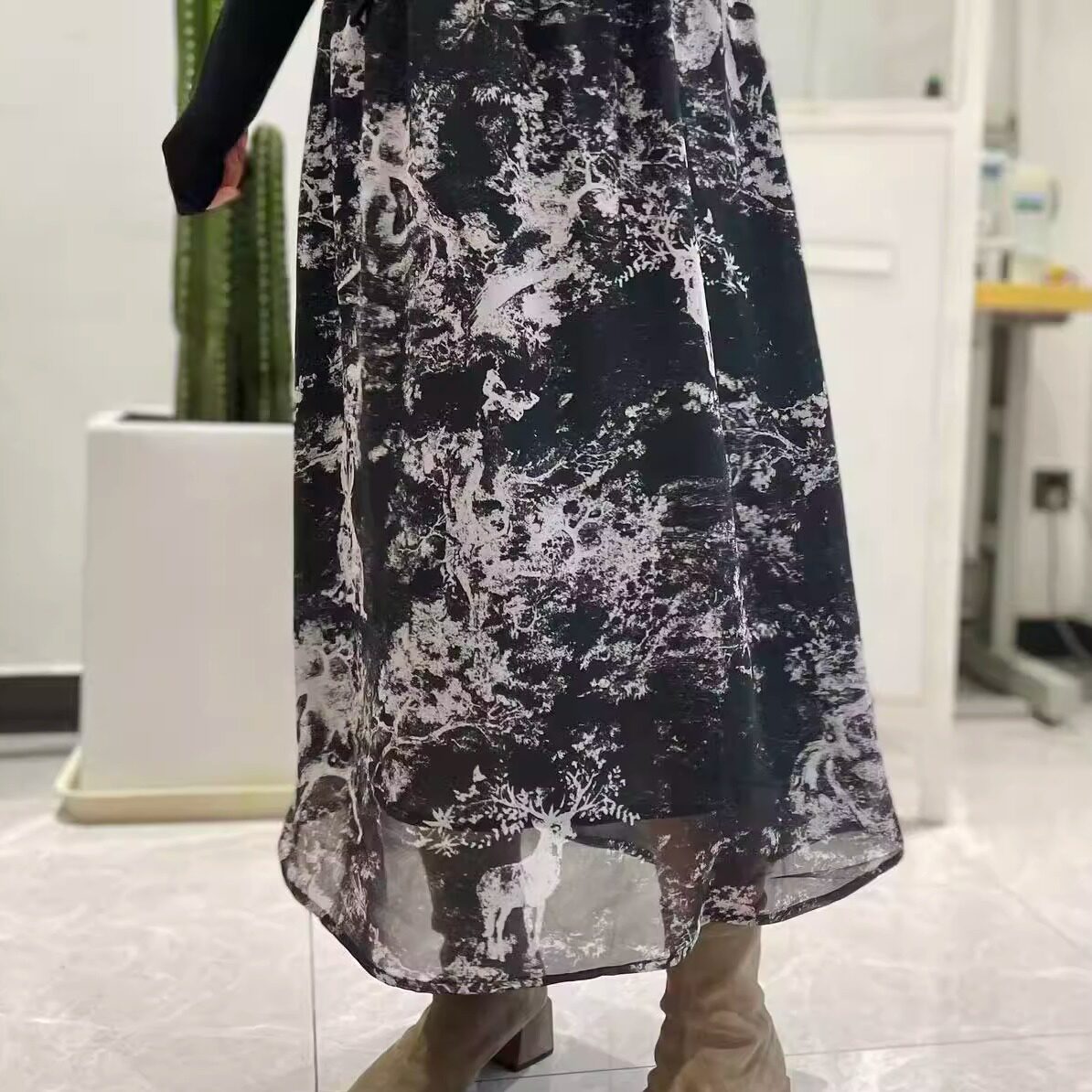 701—750秋冬款基础款显瘦百搭 松紧腰半身裙
