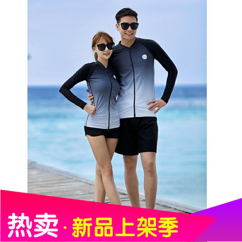新款情侶潛水服女士三件套  男士兩件套遊泳衣在類目 運動/瑜伽/健身/球迷用品, 游泳, 男士泳衣中 - 來自Buy2taobao.com提供專業的淘寶代購服務