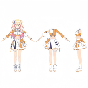 紫媗动漫vtuber太空昴 桃铃音音 不知火芙蕾雅COS服Cosplay服饰