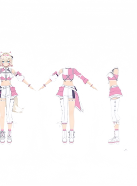 vtuber主播Mococo Abyssgard 服Cosplay服饰定制cos博衣小夜璃