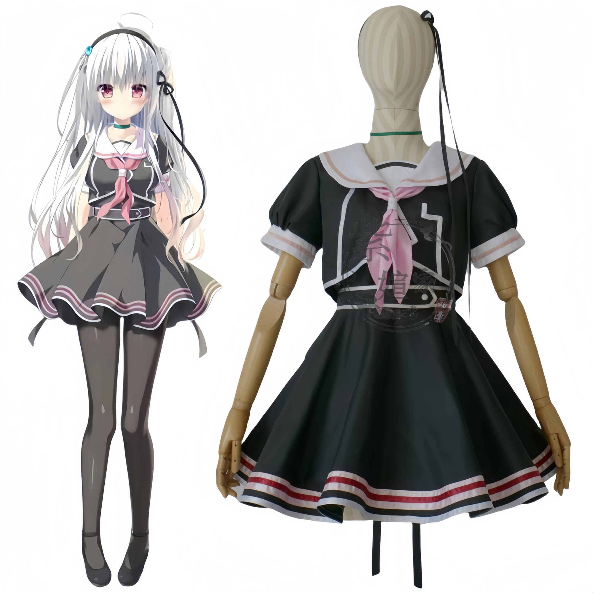 紫媗动漫galgame TRINOLINE中的七波白音COS演出服Cosplay服饰