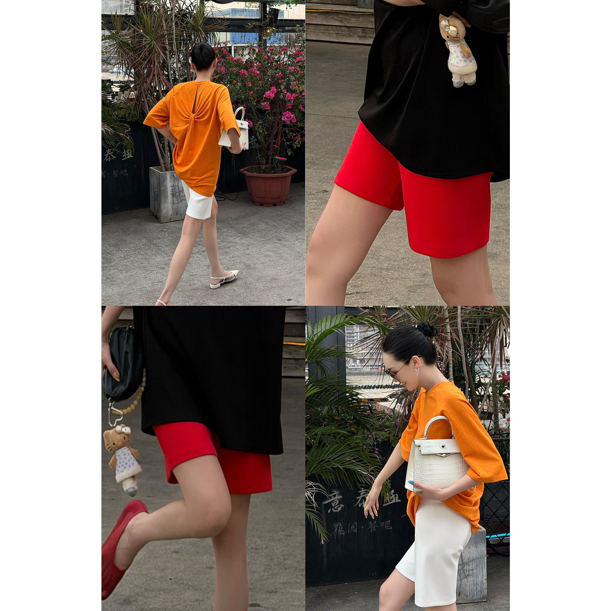 AME 糖果裤 棉质松紧腰百搭透气多色休闲裤五分裤夏季多巴胺短裤