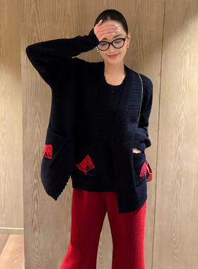 AME  红驹背心开衫   鸿运系列策马奔腾毛织背心开衫ZE01TMYL1043