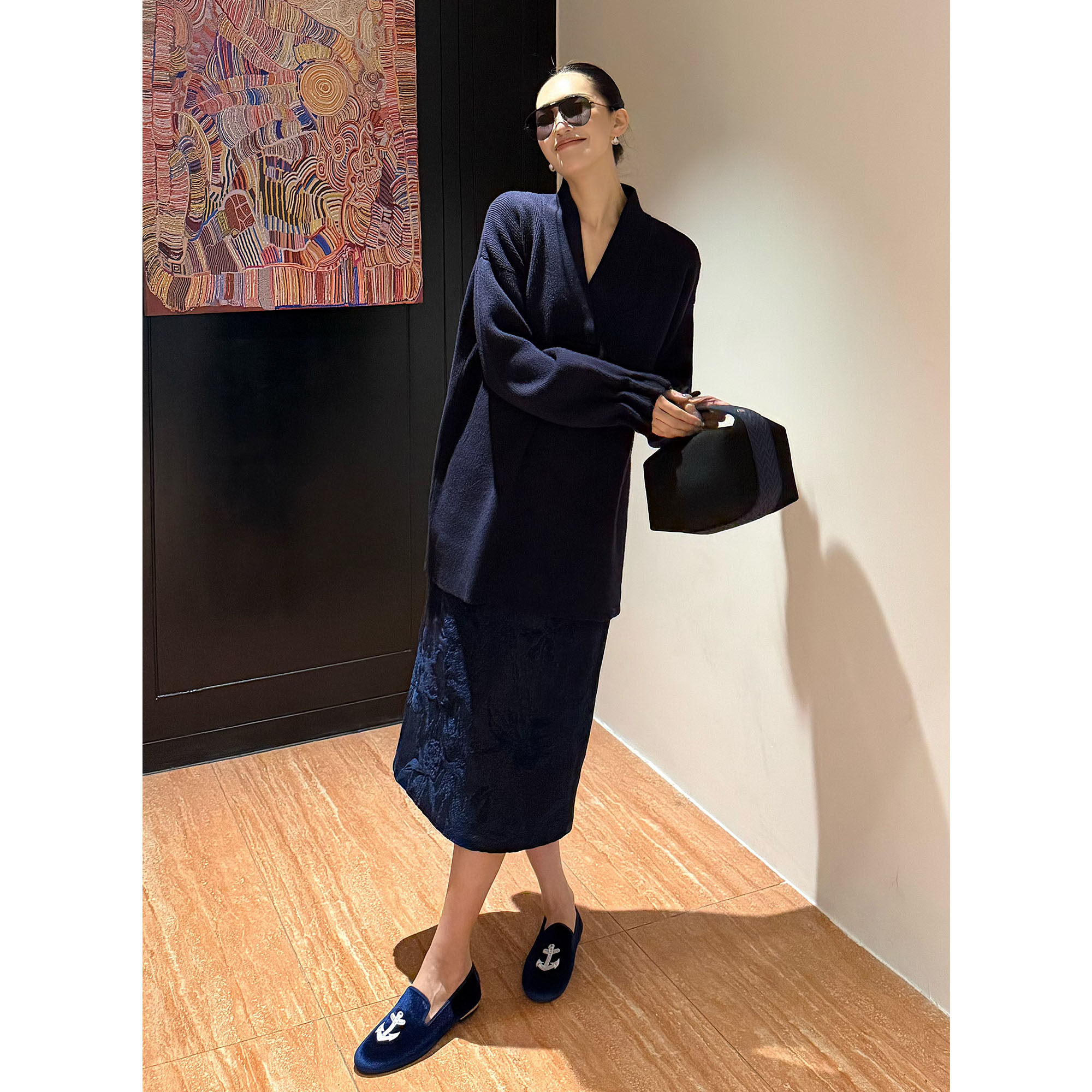 紫紫 盘线绣半裙 浅中式绒尼秋冬高腰显瘦绣花半身裙后开叉半裙女,女装/女士精品,半身裙,淘宝优惠券,粉丝福利购,淘宝优惠卷