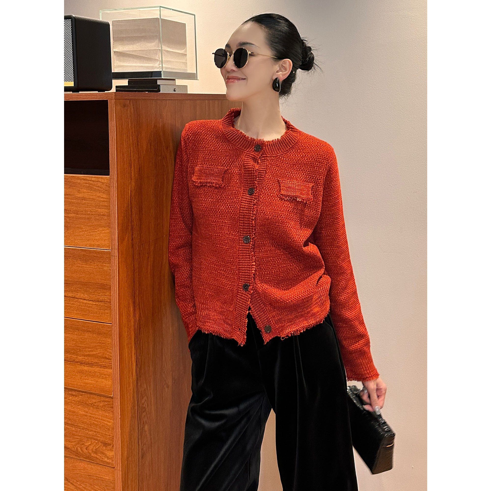 紫紫  鸿运毛衫   年度热烈彩纱可持续时髦内悦毛衣ZD11WMYL897