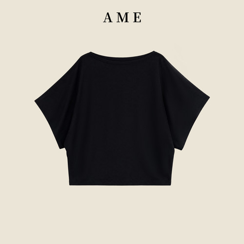 AME懒懒衫松弛有度微透上衣