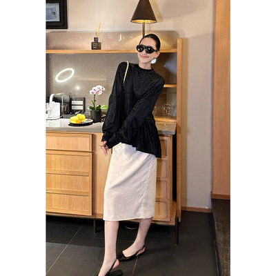 AME逍遥提花裙浅中式三季可穿