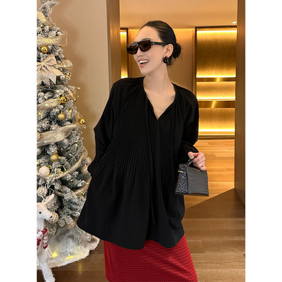 AME优雅提纯衫重工压褶