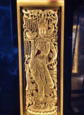 东阳木雕泰式人物风情酒吧佛像