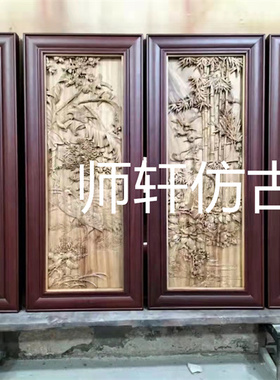 手工镂空花鸟东阳木雕定制