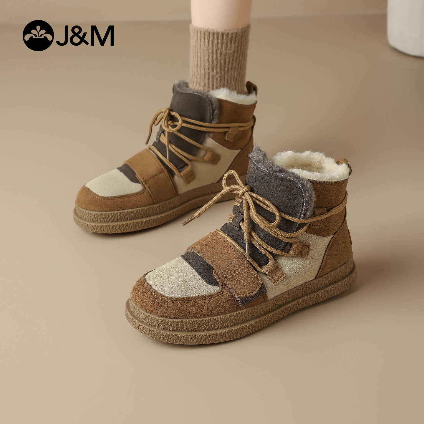 快乐玛丽时尚雪地靴冬季2025新款