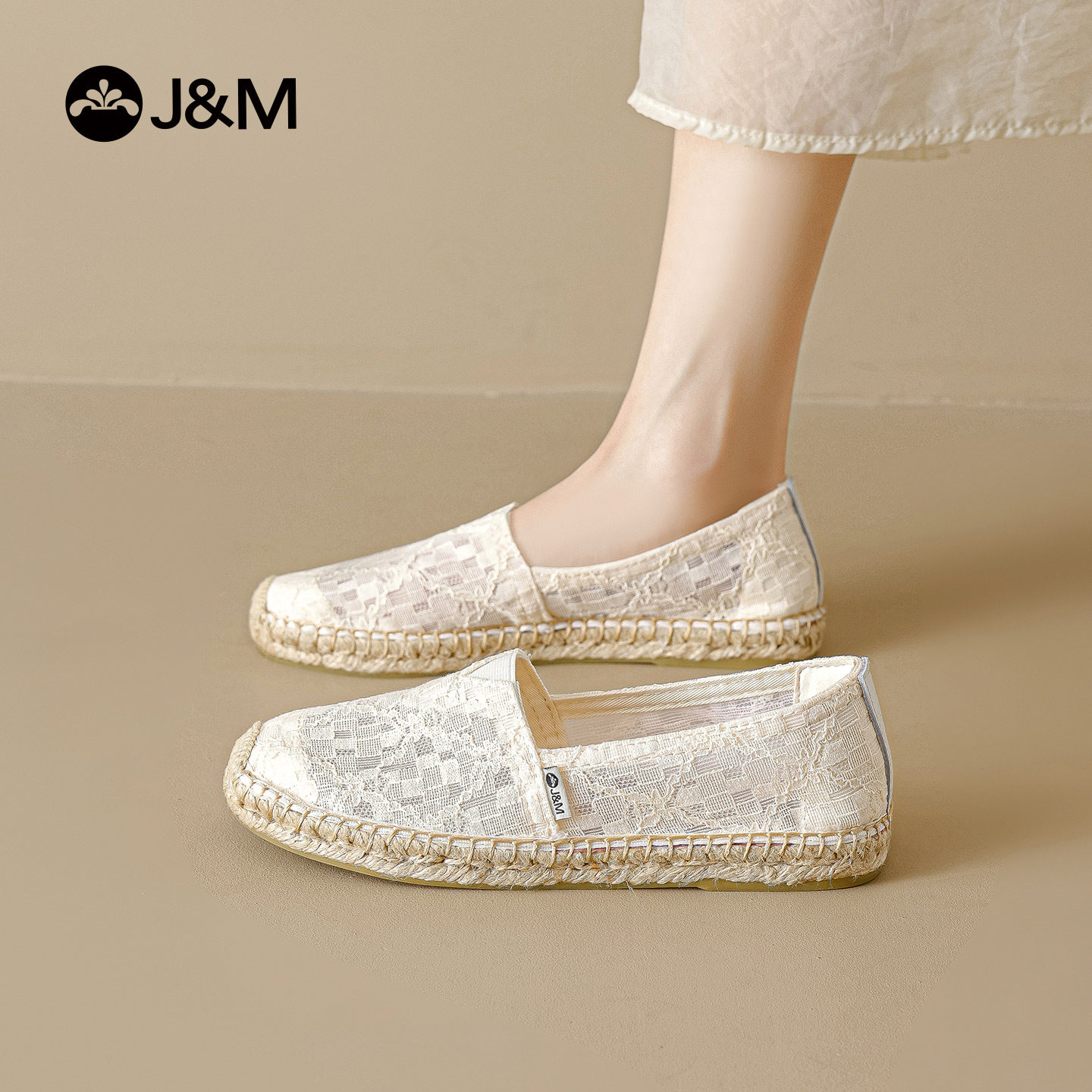 快乐玛丽渔夫鞋女2025夏季新款一脚蹬布鞋平底小白鞋蕾丝单鞋凉鞋,女鞋,渔夫鞋,淘宝优惠券,粉丝福利购,淘宝优惠卷