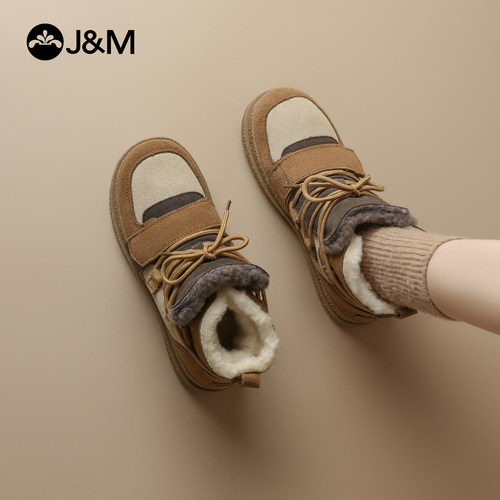 皮毛一体靴子快乐玛丽冬季