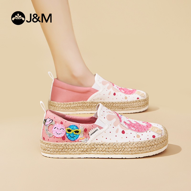 快乐玛丽春秋款一脚蹬平底渔夫鞋