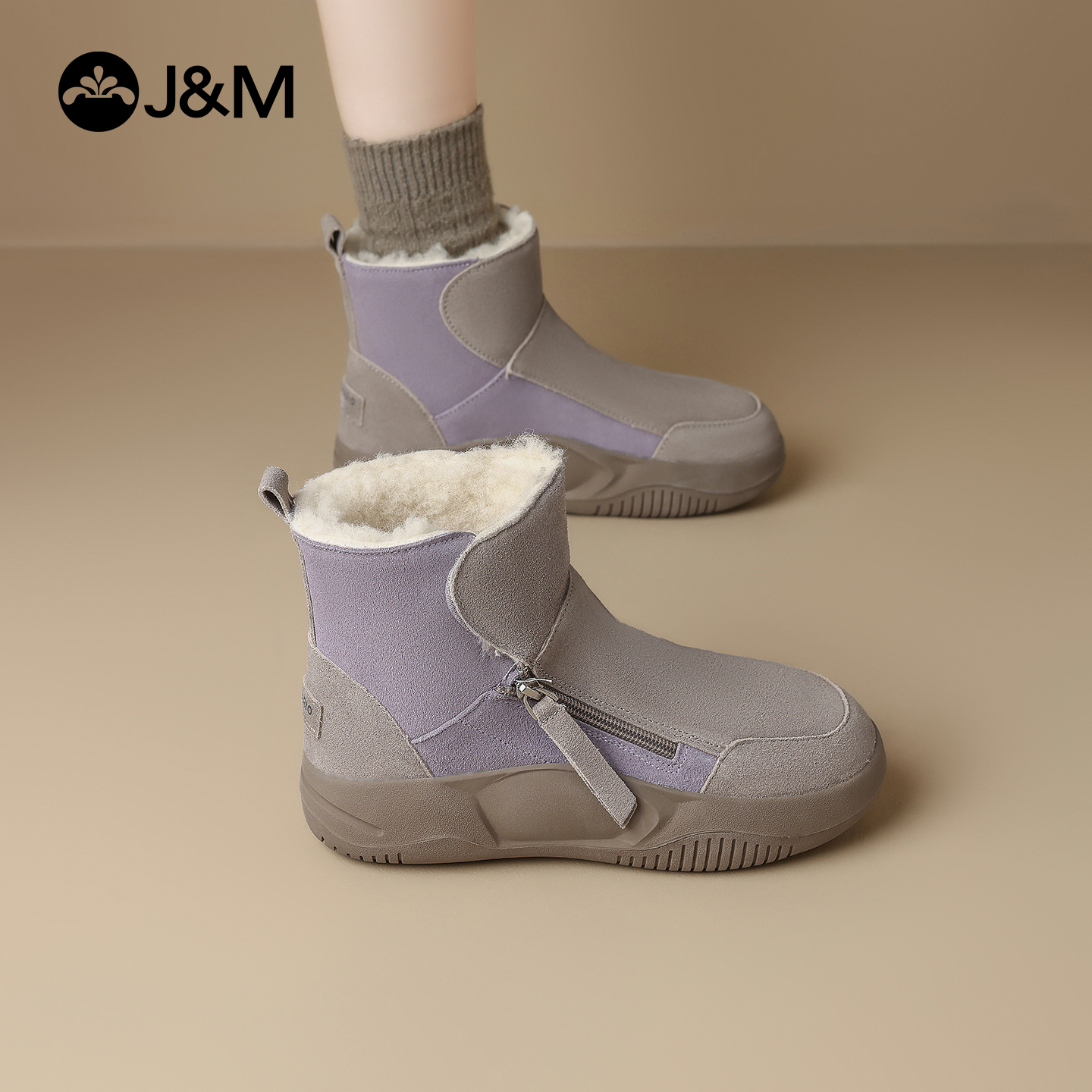 快乐玛丽雪地靴女2025冬季新款