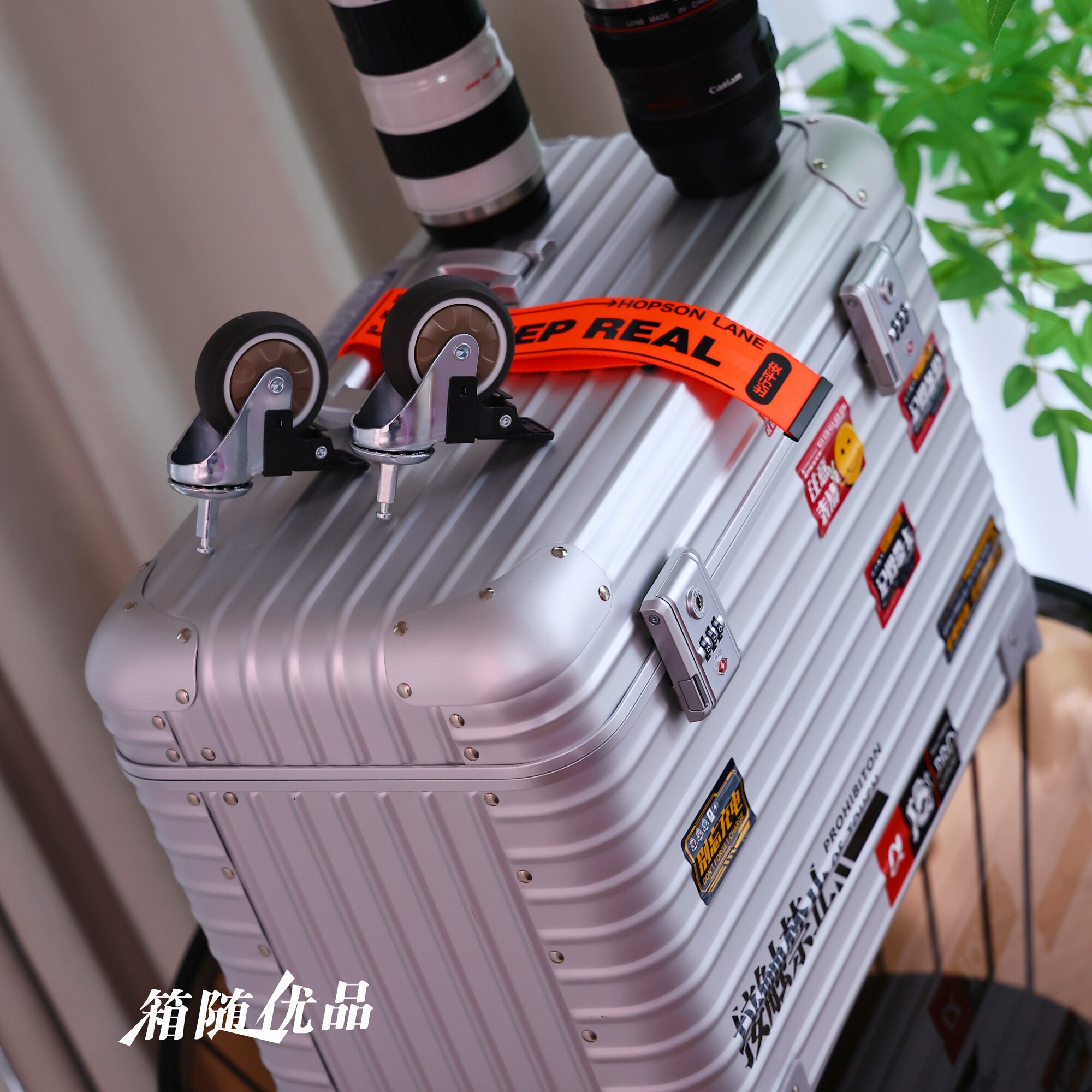 全铝镁合金摄影拉杆箱相机刹车轮21寸登机箱长焦上开盖仪器设备箱